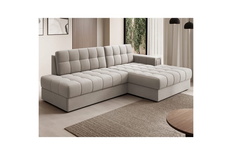 Sektionssofa Eltap Blezalt 240x150x82 cm - Sola 18, Beige, Højre - Møbler - Sofaer - Sovesofaer