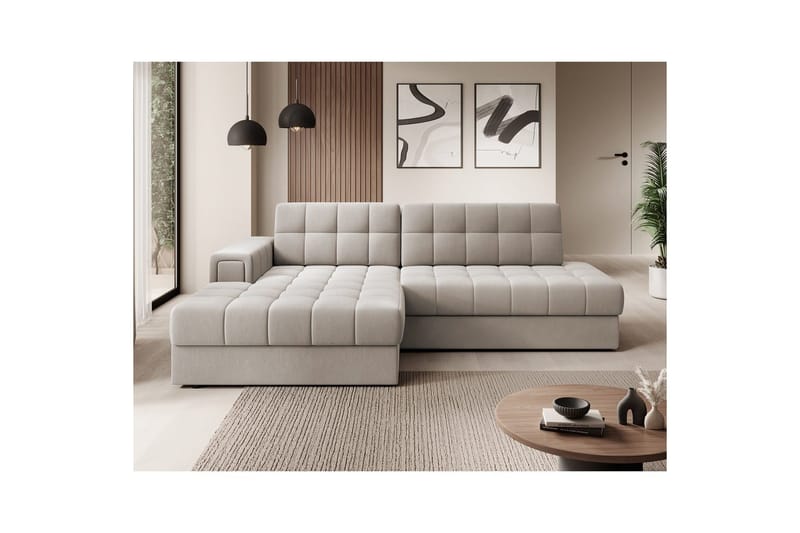 Sektionssofa Eltap Blezalt 240x150x82 cm - Sola 18, Beige, Venstre - Møbler - Sofaer - Sovesofaer