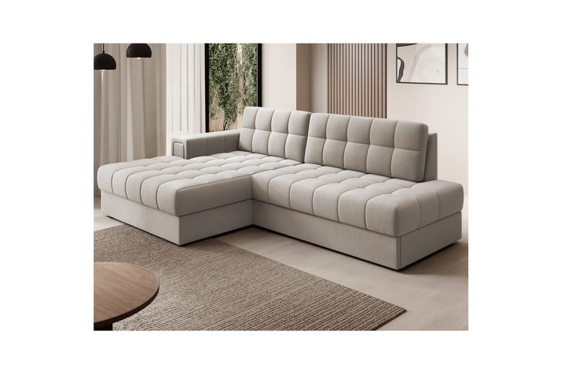 Sektionssofa Eltap Blezalt 240x150x82 cm - Sola 18, Beige, Venstre - Møbler - Sofaer - Sovesofaer