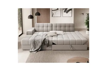 Sektionssofa Eltap Blezalt 240x150x82 cm - Sola 18, Beige, Venstre - Møbler - Sofaer - Sovesofaer