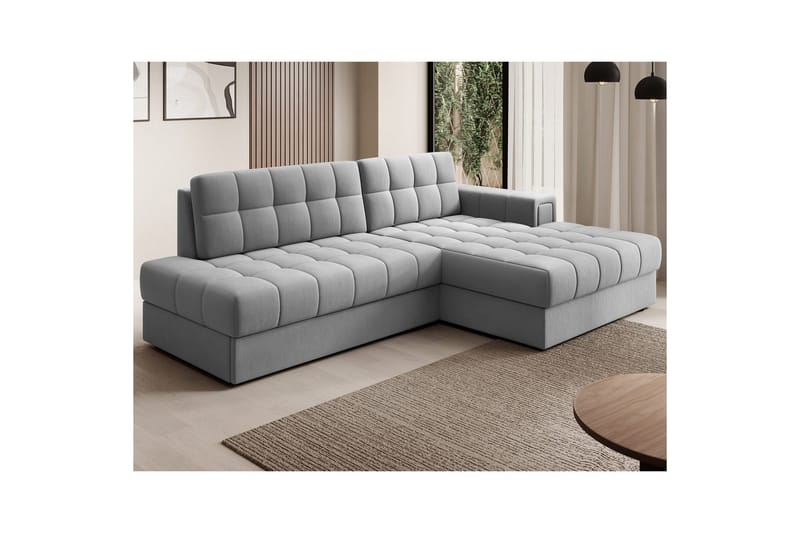 Sektionssofa Eltap Blezalt 240x150x82 cm - Sola 4, Grå, Højre - Møbler - Sofaer - Sovesofaer