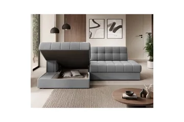 Sektionssofa Eltap Blezalt 240x150x82 cm - Sola 4, Grå, Venstre - Møbler - Sofaer - Sovesofaer