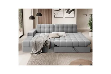 Sektionssofa Eltap Blezalt 240x150x82 cm - Sola 4, Grå, Venstre - Møbler - Sofaer - Sovesofaer