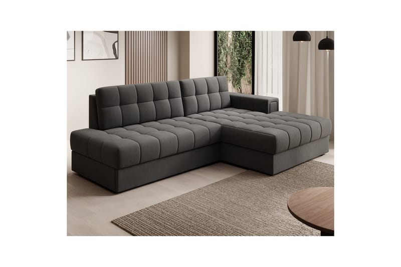Sektionssofa Eltap Blezalt 240x150x82 cm - Sola 6, Mørkegrå, Højre - Møbler - Sofaer - Sovesofaer