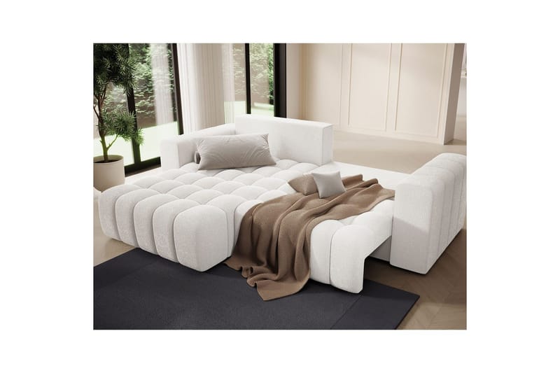 Sektionssofa Eltap Bonett 250x175x92 cm - Jaffray 01, Hvid, Venstre - Møbler - Sofaer - Sovesofaer