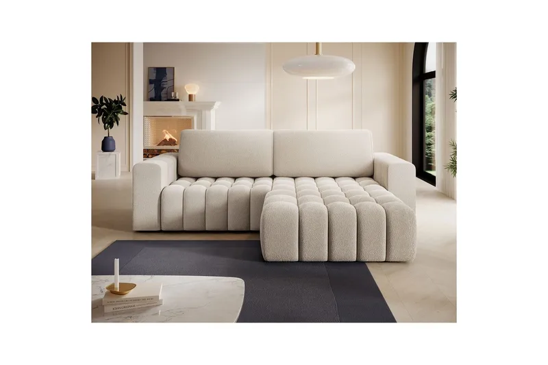 Sektionssofa Eltap Bonett 250x175x92 cm - Jaffray 18, Beige, Højre - Møbler - Sofaer - Sovesofaer