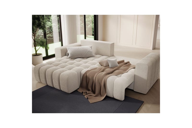 Sektionssofa Eltap Bonett 250x175x92 cm - Jaffray 18, Beige, Venstre - Møbler - Sofaer - Sovesofaer