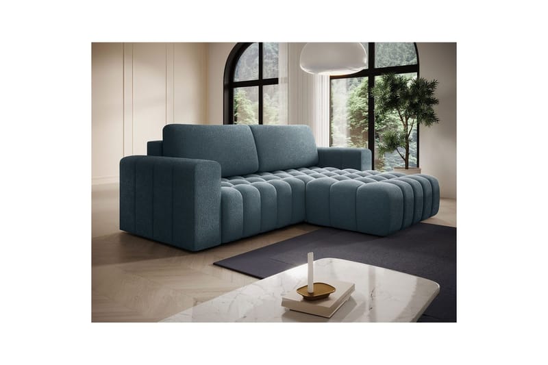 Sektionssofa Eltap Bonett 250x175x92 cm - Jaffray 40, Blå, Højre - Møbler - Sofaer - Sovesofaer