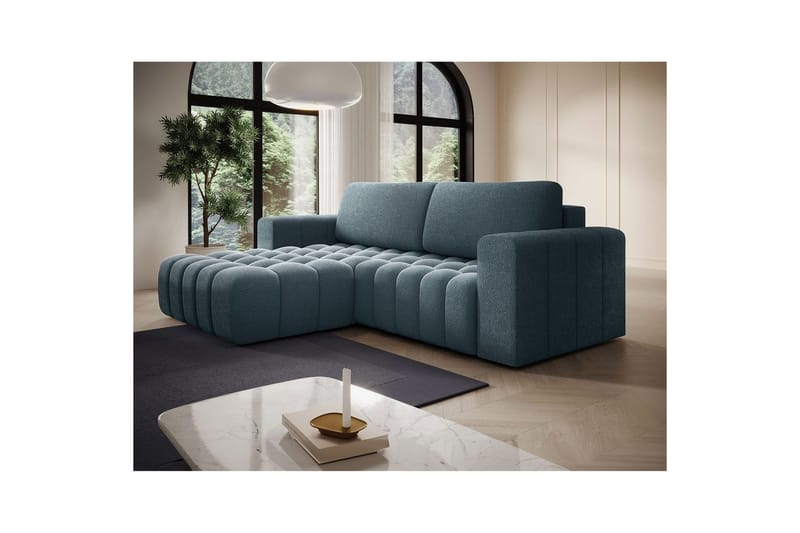 Sektionssofa Eltap Bonett 250x175x92 cm - Jaffray 40, Blå, Venstre - Møbler - Sofaer - Sovesofaer