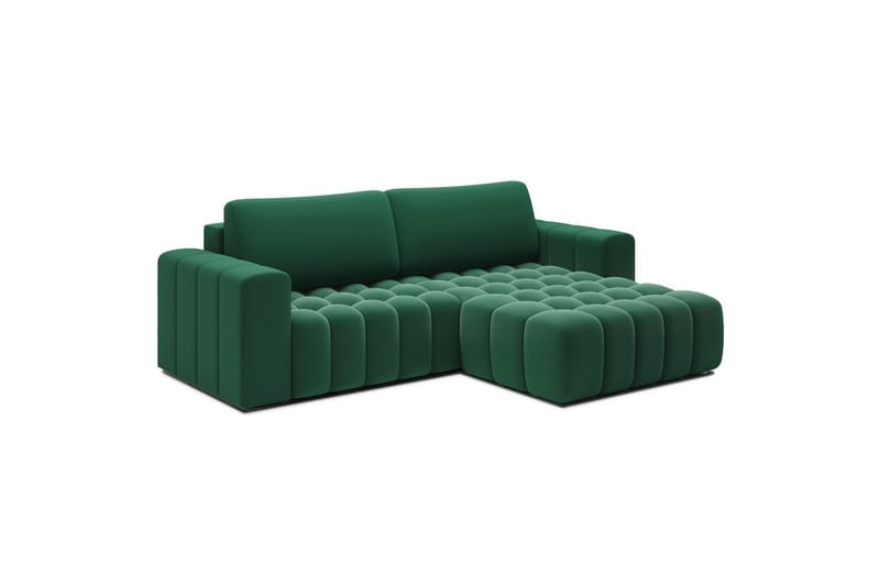 Sektionssofa Eltap Bonett 250x175x92 cm - Kronos 19, Mørkegrøn, Højre - Møbler - Sofaer - Sovesofaer