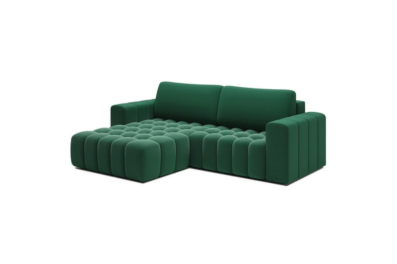 Sektionssofa Eltap Bonett 250x175x92 cm - Kronos 19, Mørkegrøn, Venstre - Møbler - Sofaer - Sovesofaer