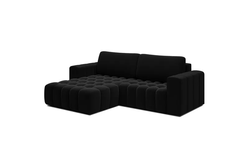 Sektionssofa Eltap Bonett 250x175x92 cm - Matt Velvet 99, Blå, Venstre - Møbler - Sofaer - Sovesofaer