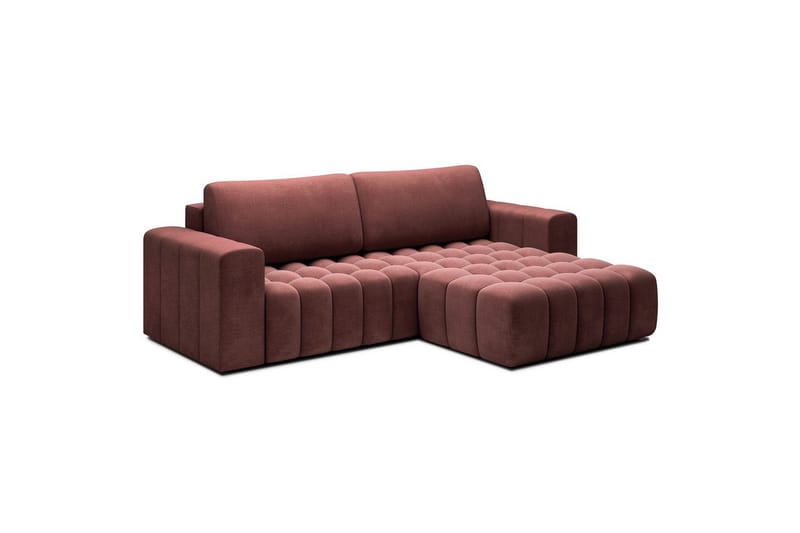 Sektionssofa Eltap Bonett 250x175x92 cm - Monolith 63, Pink, Højre - Møbler - Sofaer - Sovesofaer