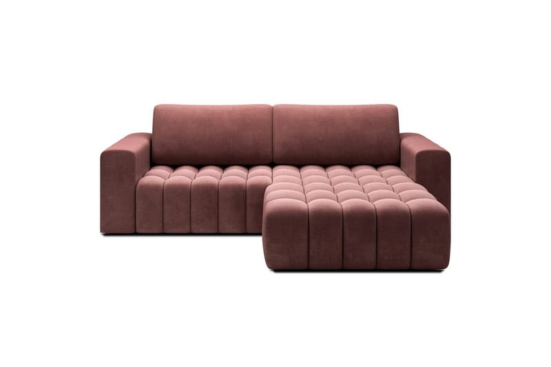 Sektionssofa Eltap Bonett 250x175x92 cm, Monolith 63, Pink, Højre