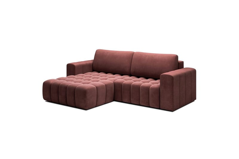 Sektionssofa Eltap Bonett 250x175x92 cm - Monolith 63, Pink, Venstre - Møbler - Sofaer - Sovesofaer