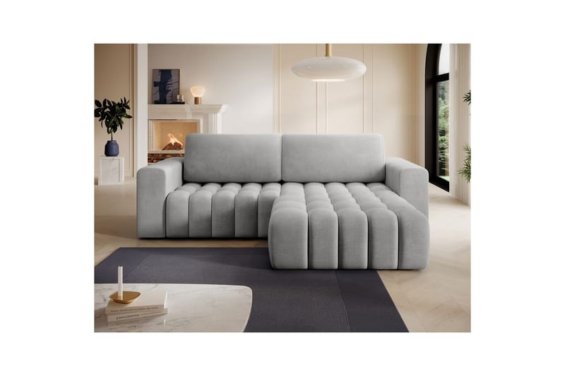 Sektionssofa Eltap Bonett 250x175x92 cm - Monolith 84, Lys Grå, Højre - Møbler - Sofaer - Sovesofaer