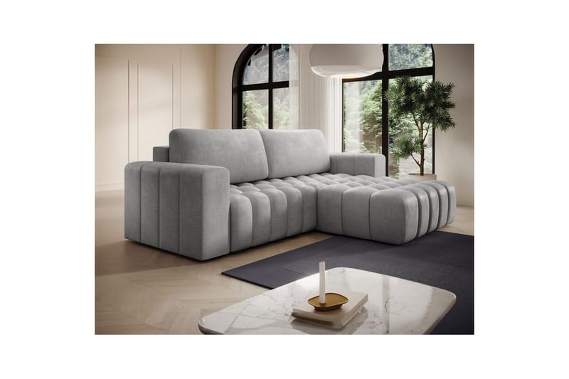 Sektionssofa Eltap Bonett 250x175x92 cm - Monolith 84, Lys Grå, Højre - Møbler - Sofaer - Sovesofaer