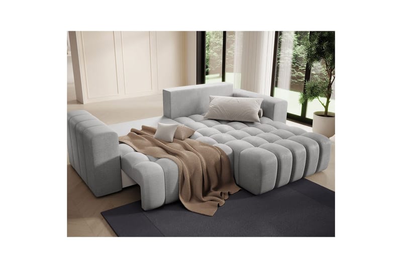 Sektionssofa Eltap Bonett 250x175x92 cm - Monolith 84, Lys Grå, Højre - Møbler - Sofaer - Sovesofaer