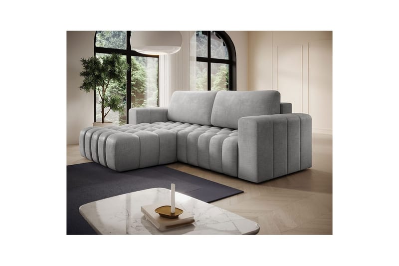 Sektionssofa Eltap Bonett 250x175x92 cm - Monolith 84, Lys Grå, Venstre - Møbler - Sofaer - Sovesofaer