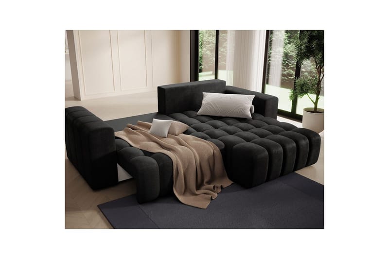 Sektionssofa Eltap Bonett 250x175x92 cm - Monolith 97, Mørkegrå, Højre - Møbler - Sofaer - Sovesofaer