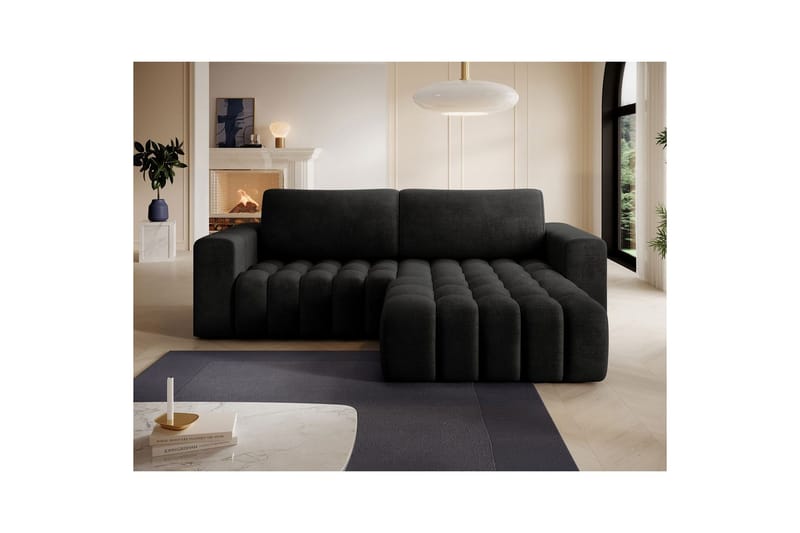 Sektionssofa Eltap Bonett 250x175x92 cm - Monolith 97, Mørkegrå, Højre - Møbler - Sofaer - Sovesofaer