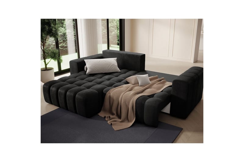 Sektionssofa Eltap Bonett 250x175x92 cm - Monolith 97, Mørkegrå, Venstre - Møbler - Sofaer - Sovesofaer