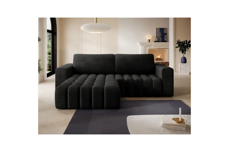 Sektionssofa Eltap Bonett 250x175x92 cm - Monolith 97, Mørkegrå, Venstre - Møbler - Sofaer - Sovesofaer