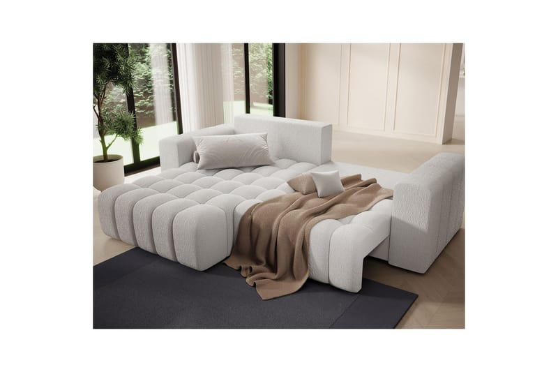 Sektionssofa Eltap Bonett 250x175x92 cm - Royal 01, Hvid, Venstre - Møbler - Sofaer - Sovesofaer