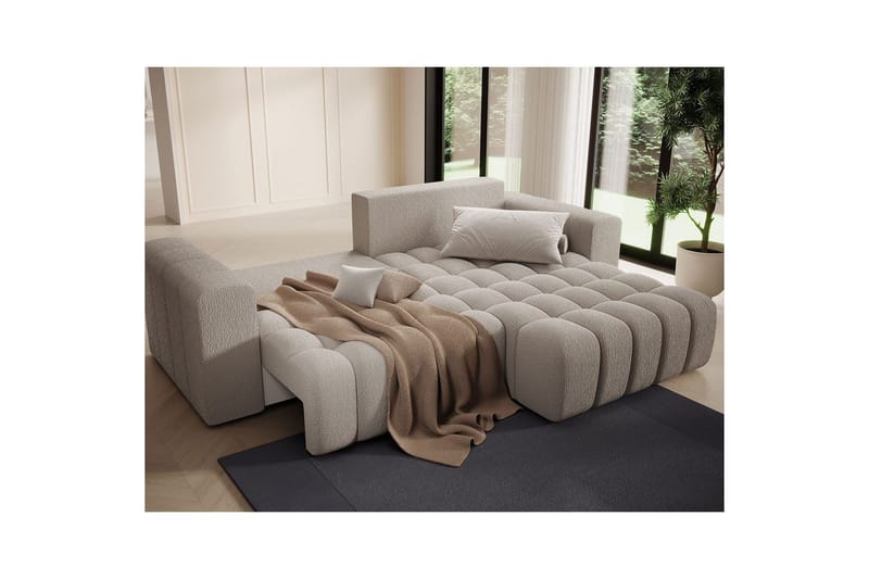Sektionssofa Eltap Bonett 250x175x92 cm - Royal 18, Beige, Højre - Møbler - Sofaer - Sovesofaer
