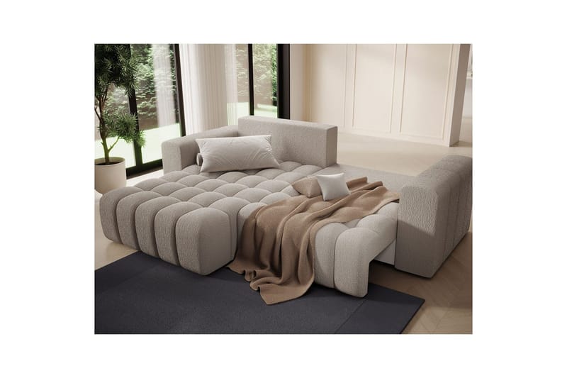 Sektionssofa Eltap Bonett 250x175x92 cm - Royal 18, Beige, Venstre - Møbler - Sofaer - Sovesofaer