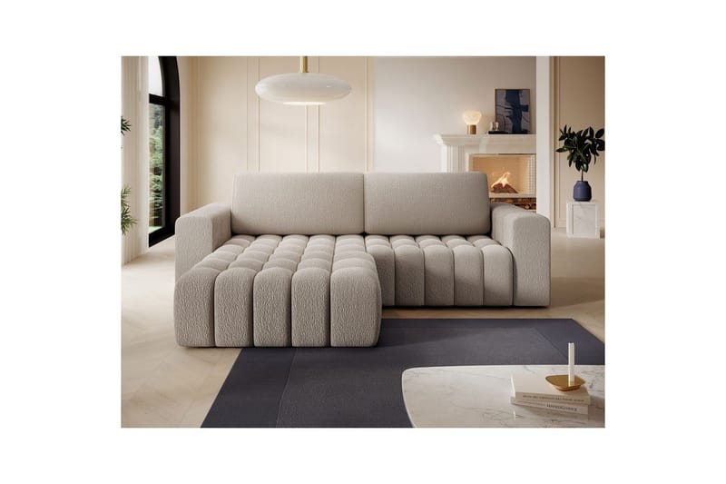 Sektionssofa Eltap Bonett 250x175x92 cm - Royal 18, Beige, Venstre - Møbler - Sofaer - Sovesofaer