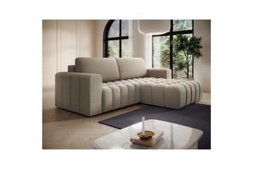 Sektionssofa Eltap Bonett 250x175x92 cm - Royal 20, Beige, Højre - Møbler - Sofaer - Sovesofaer