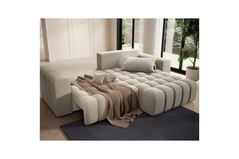 Sektionssofa Eltap Bonett 250x175x92 cm - Royal 20, Beige, Højre - Møbler - Sofaer - Sovesofaer