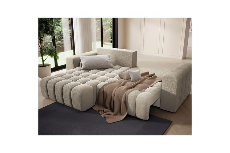 Sektionssofa Eltap Bonett 250x175x92 cm - Royal 20, Beige, Venstre - Møbler - Sofaer - Sovesofaer