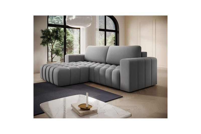 Sektionssofa Eltap Bonett 250x175x92 cm - Paros 05, Lys Grå, Venstre - Møbler - Sofaer - Sovesofaer