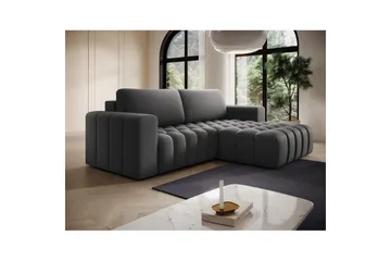 Sektionssofa Eltap Bonett 250x175x92 cm - Paros 06, Grå, Højre - Møbler - Sofaer - Sovesofaer