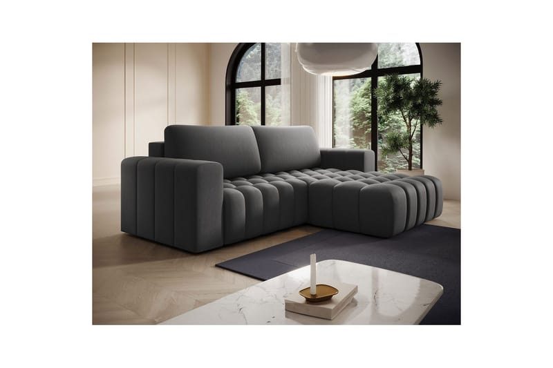 Sektionssofa Eltap Bonett 250x175x92 cm - Paros 06, Grå, Højre - Møbler - Sofaer - Sovesofaer