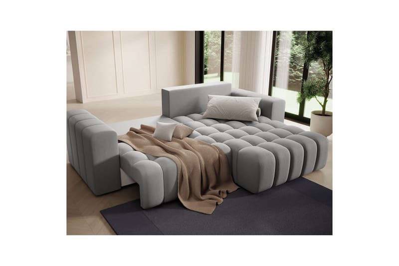 Sektionssofa Eltap Bonett 250x175x92 cm - Paros 05, Lys Grå, Højre - Møbler - Sofaer - Sovesofaer