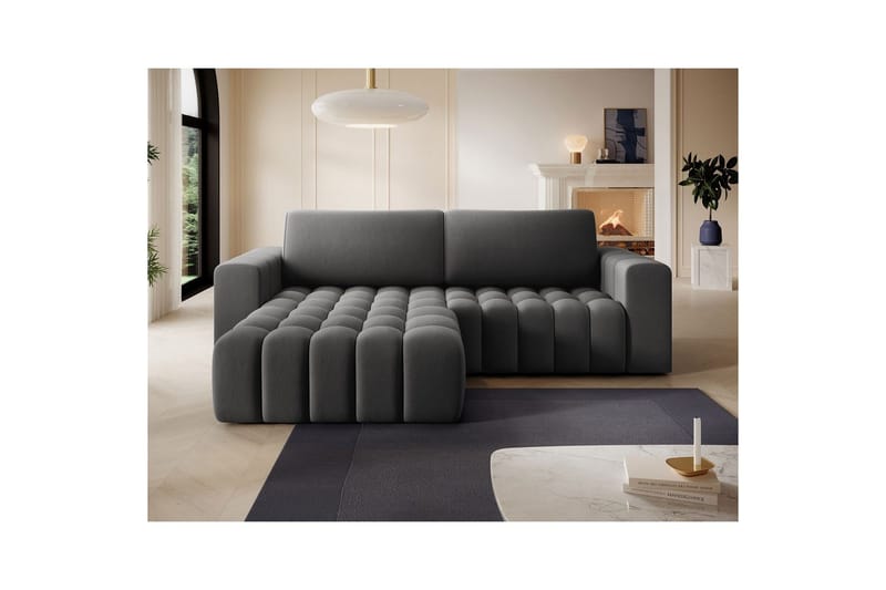 Sektionssofa Eltap Bonett 250x175x92 cm - Paros 06, Grå, Venstre - Møbler - Sofaer - Sovesofaer