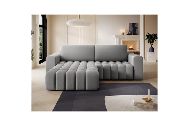 Sektionssofa Eltap Bonett 250x175x92 cm - Paros 05, Lys Grå, Venstre - Møbler - Sofaer - Sovesofaer