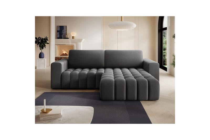 Sektionssofa Eltap Bonett 250x175x92 cm - Paros 06, Grå, Højre - Møbler - Sofaer - Sovesofaer