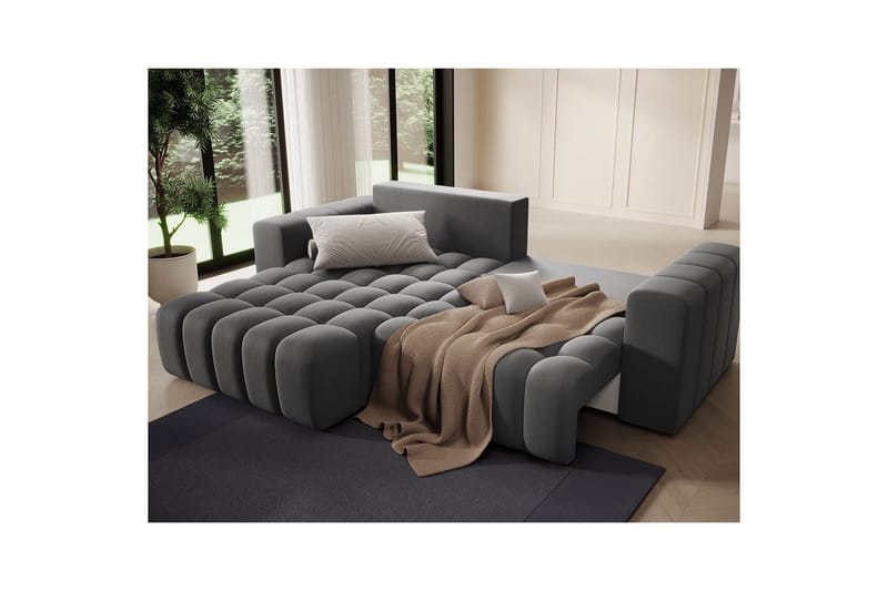 Sektionssofa Eltap Bonett 250x175x92 cm - Paros 06, Grå, Venstre - Møbler - Sofaer - Sovesofaer