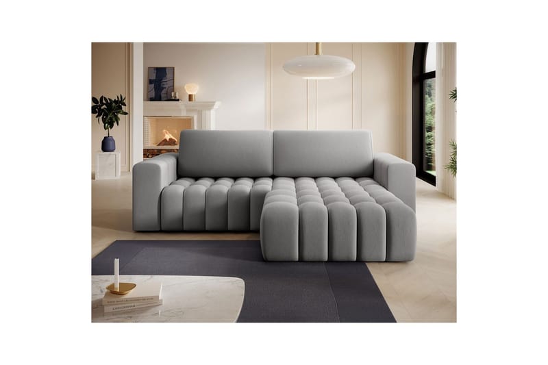 Sektionssofa Eltap Bonett 250x175x92 cm - Paros 05, Lys Grå, Højre - Møbler - Sofaer - Sovesofaer