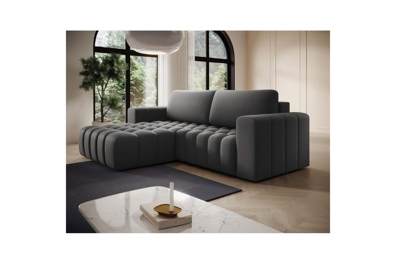 Sektionssofa Eltap Bonett 250x175x92 cm - Paros 06, Grå, Venstre - Møbler - Sofaer - Sovesofaer