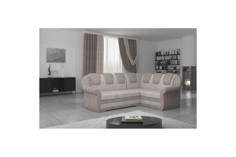 Sektionssofa Eltap Lord II 243x195x112 cm - Dora 21, Dora 22, Beige, Brun, Højre - Møbler - Sofaer - Sovesofaer
