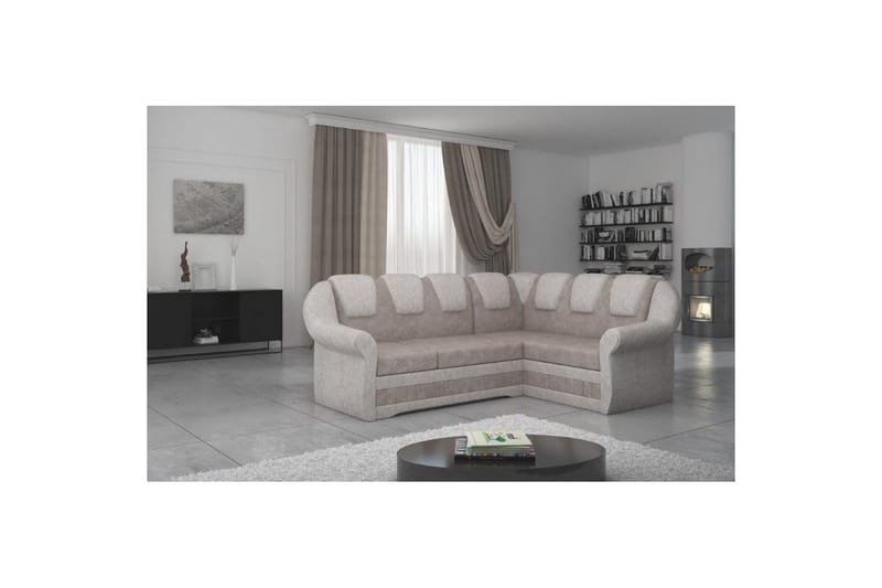 Sektionssofa Eltap Lord II 243x195x112 cm - Dora 22, Dora 21, Brun, Beige, Højre - Møbler - Sofaer - Sovesofaer