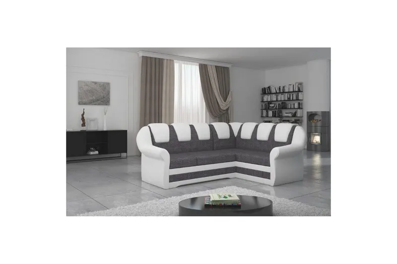 Sektionssofa Eltap Lord II 243x195x112 cm - Sawana 05, Blød 17, Grå, Hvid, Højre - Møbler - Sofaer - Sovesofaer