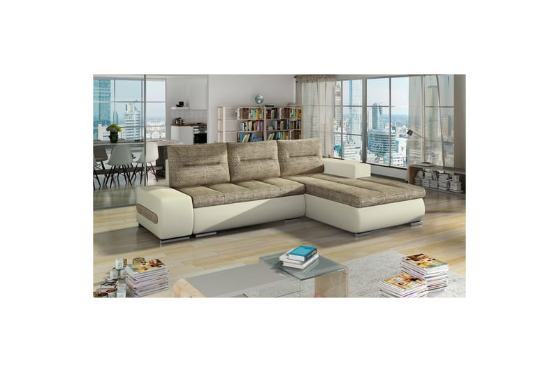 Sektionssofa Eltap Ottavio 275x180x85 cm - Berlin 03, Soft 33, Beige, Højre - Møbler - Sofaer - Sovesofaer
