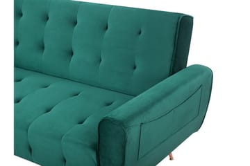 Selnes 3-personers Foldbar Sovesofa 100x181 cm i Fløjl - Grøn - Møbler - Sofaer - Sovesofaer