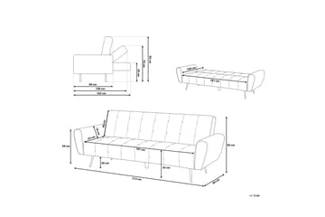 Selnes sovesofa 212 cm - Grøn - Møbler - Sofaer - Sovesofaer